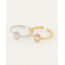My Jewellery Gedraaide ring met steentje