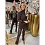 Femalicious collection Coated Pants Brown 5995-3