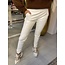 Femalicious collection Leather Jogger Off White