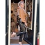 Femalicious collection Pants Straight Glossy Black