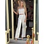 Femalicious collection Gold Chain Crop Top White