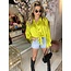 Femalicious collection Silky Knot Blouse Olive Green