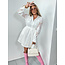 Femalicious collection Power Sleeves Dress white