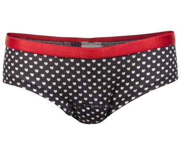 Underwunder Incontinentie ondergoed meisjes slip donkerblauw met hartjes