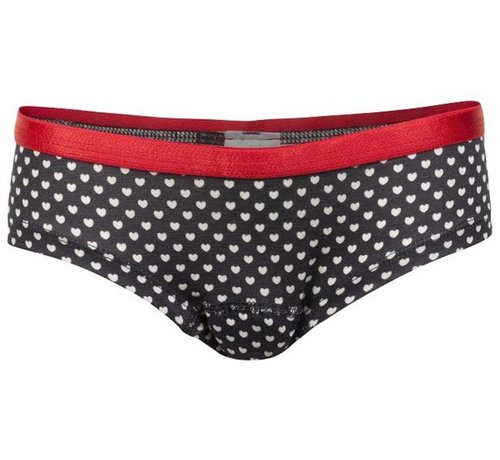 Underwunder Incontinentie ondergoed meisjes slip donkerblauw met hartjes