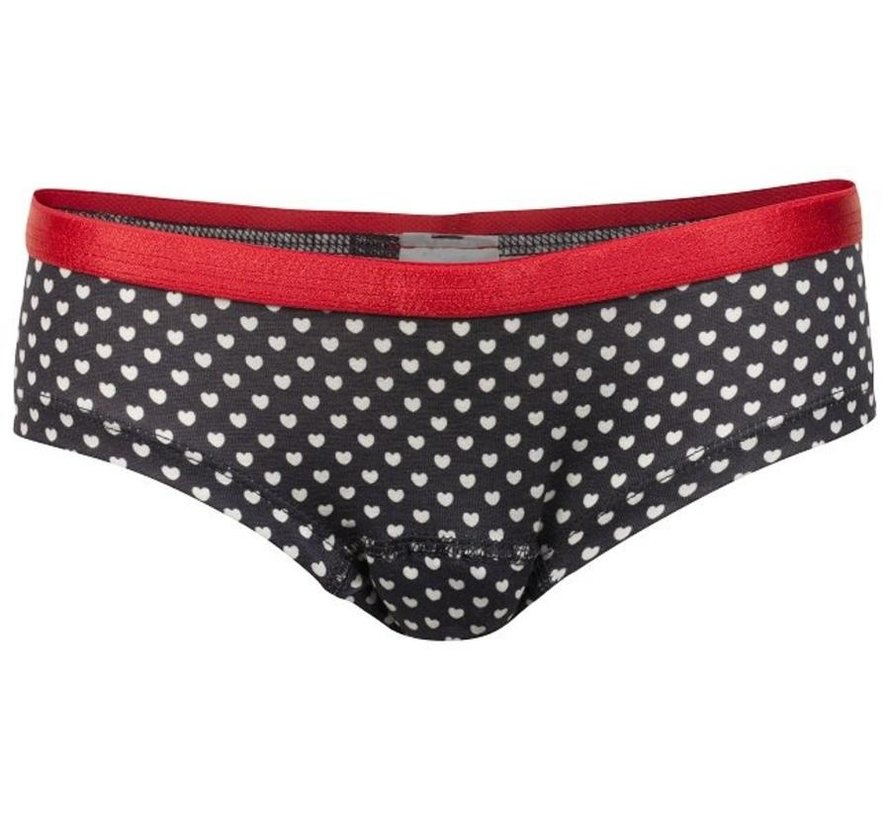 Incontinentie ondergoed meisjes slip donkerblauw met hartjes