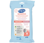 Cleanis Vochtige washandjes Aqua Sensitive (12 stuks)