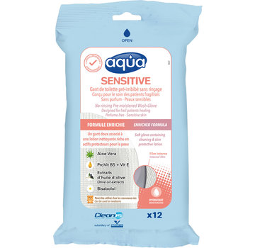Vochtige washandjes Aqua Sensitive (12 stuks)