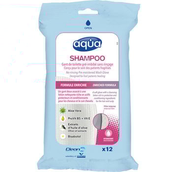 Cleanis Shampoo washandjes Aqua (12 stuks)