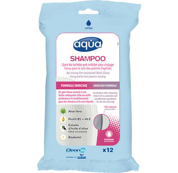 Cleanis Shampoo washandjes Aqua (12 stuks)