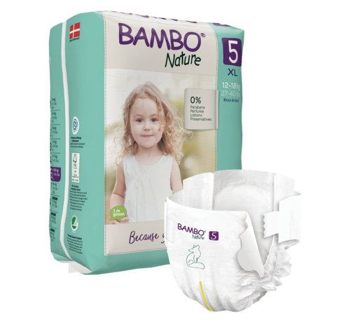 Bambo Nature luiers  Bambo Nature luiers maat 5 XL (12 -18 kg)