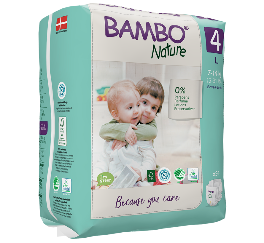 Bambo Nature luiers maat 4 L (48 stuks) 7 tot 14 kg