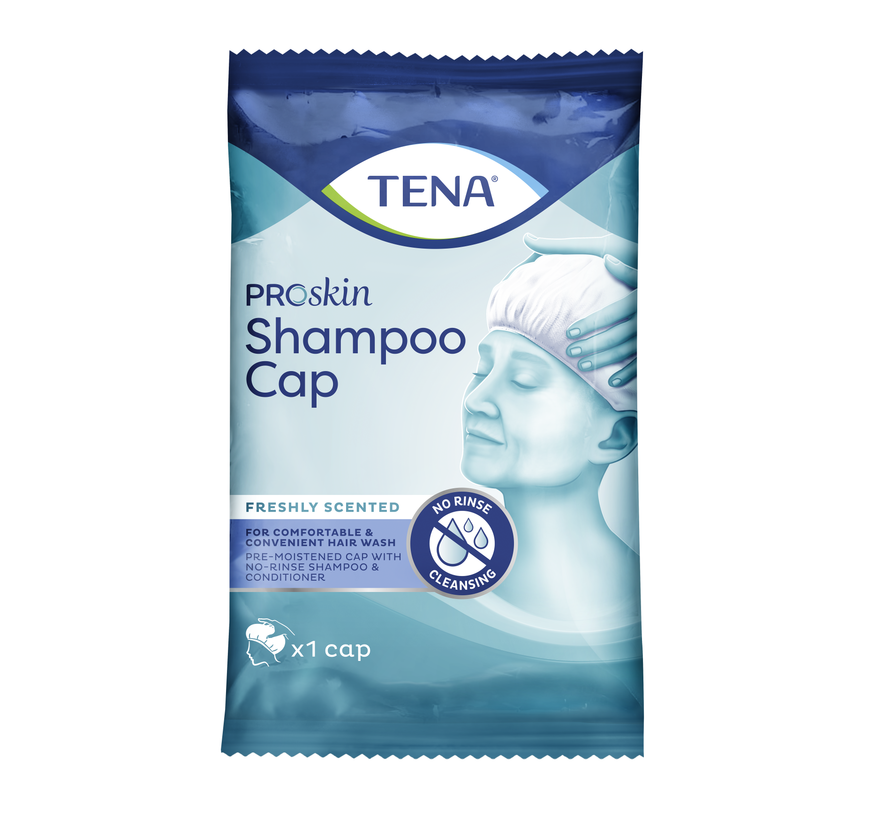 TENA ProSkin Shampoo Cap — Haar wassen zonder water
