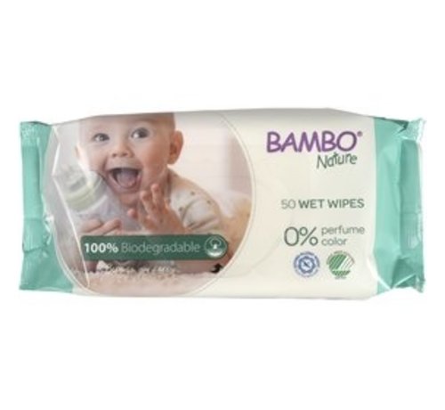 Bambo Nature luiers  Bambo Nature bio billendoekjes, huidvriendelijk (50 stuks)