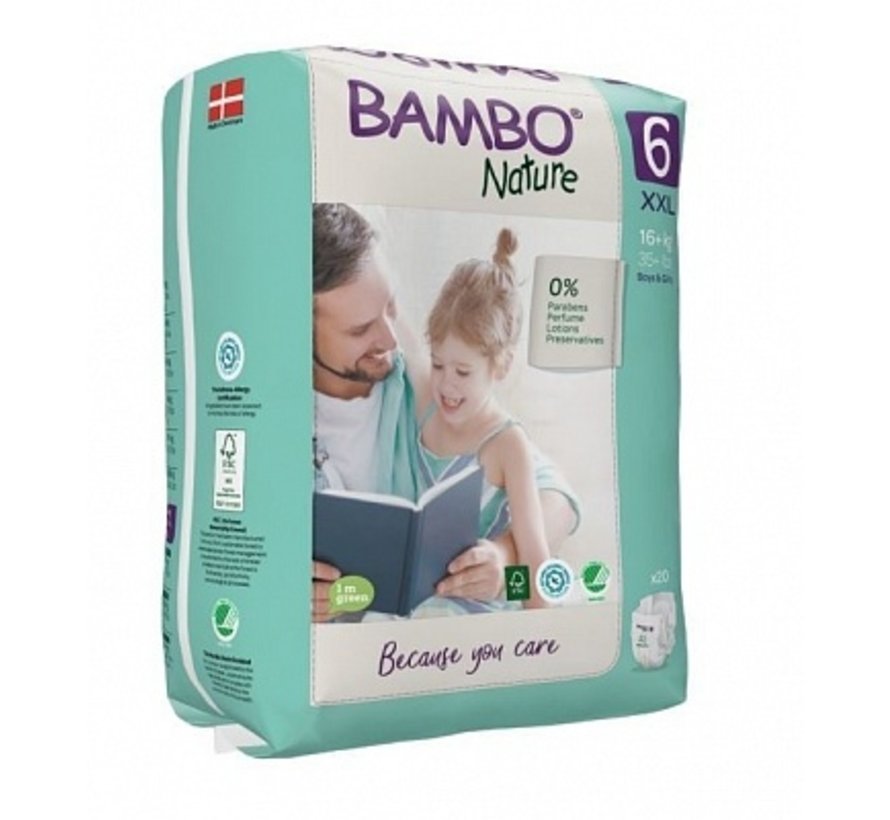 Bambo Nature  Luiers maat  6  XXL voor kindjes vanaf 16 kg