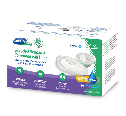 CareBag Opvangzakken bedpan en toiletstoel (100% gerecycled materiaal)