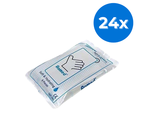 Romed Romed vochtige washandjes – Verzorgend wassen zonder water (24 x 8 stuks)