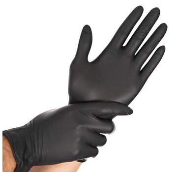 Hygostar Nitril handschoenen  Zwart  (1.000 stuks)