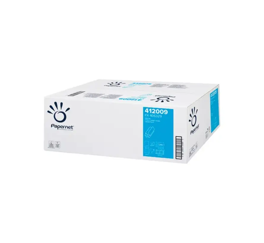 Handdoek Papernet 412009 Z-gevouwen tissue (20 x 200 stuks)
