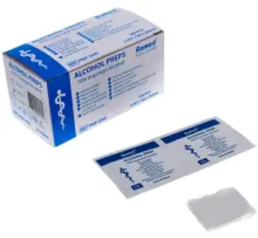 Alcohol preps  Romed 30 x 65 mm 100 stuks