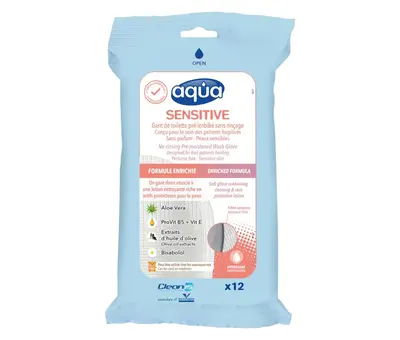 Vochtige washandjes zonder water  Aqua Sensitive - Voor gevoelige huid