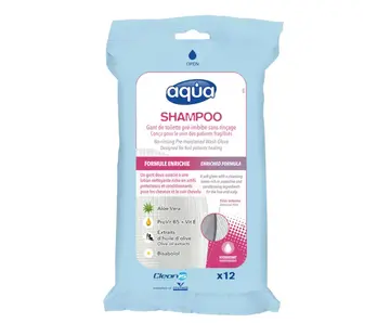 Shampoo washandjes Aqua (12 stuks)