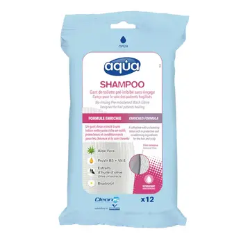 Cleanis Shampoo washandjes Aqua (12 stuks)