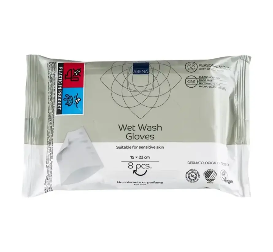 Abena vochtige washandjes  ongeparfumeerd - verzorgend wassen op bed
