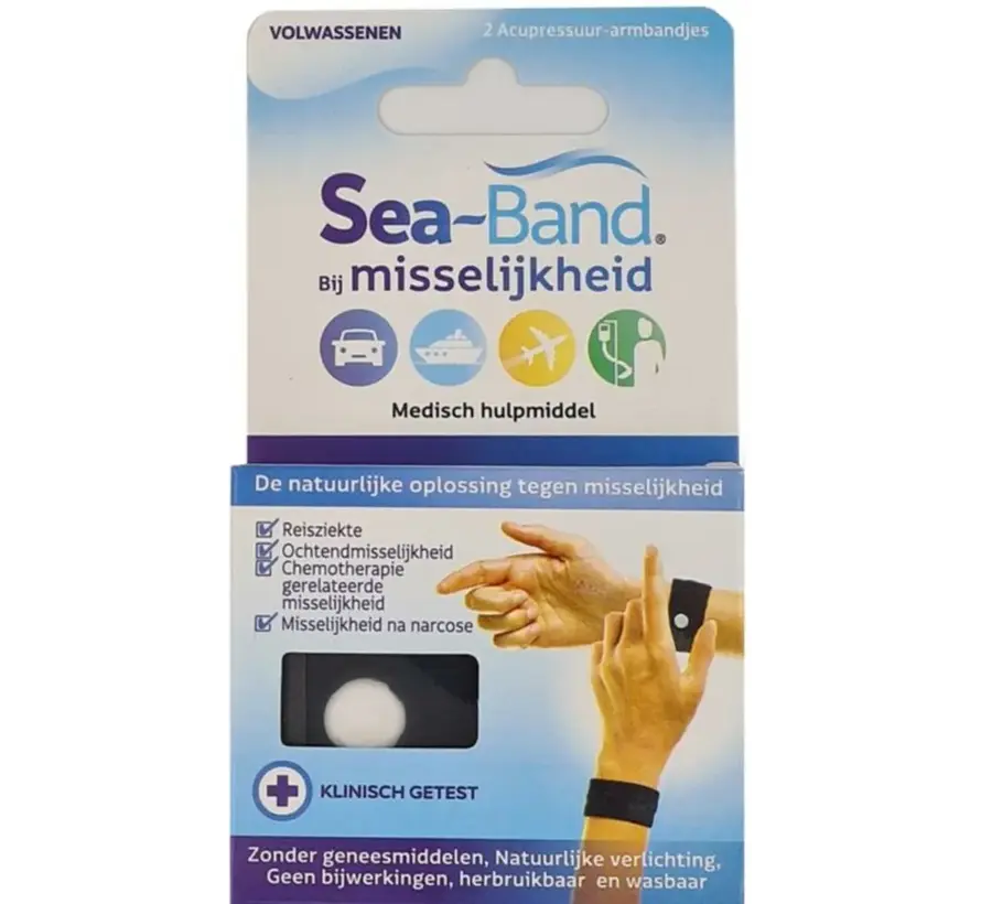 Sea-Band Polsband bij misselijkheid volwassenen