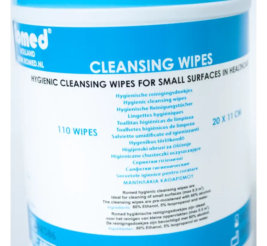Romed alcoholdoekjes voordeelverpakking (6 bussen a 110 stuks)