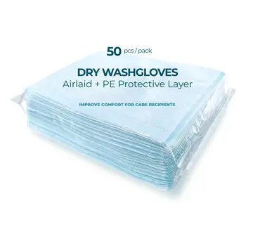 Wegwerpwashandjes geplastificeerd  (50 stuks)