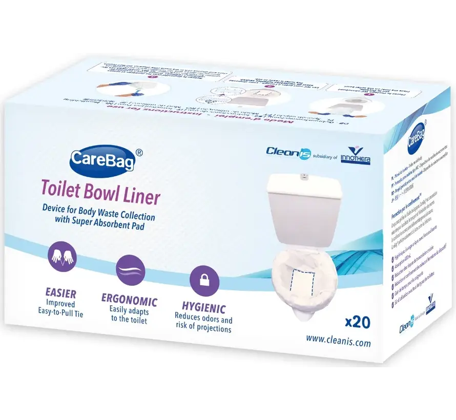 CareBag Toiletzakken voor toilet – 20 stuks (droogtoilet zakken voor zorg, camper en boot)