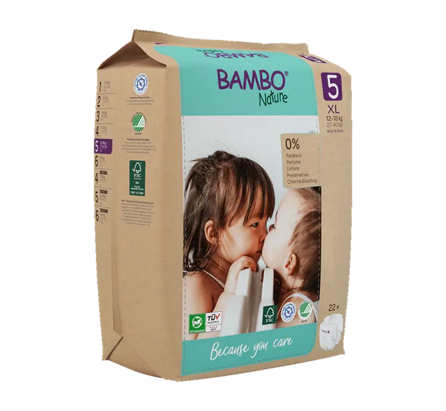 Bambo Nature luiers maat 5 XL (12 -18 kg)