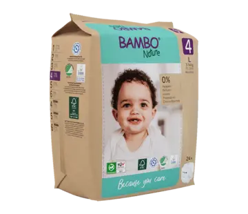 Bambo Nature luiers  Bambo Nature luiers maat 4 L (24 stuks)