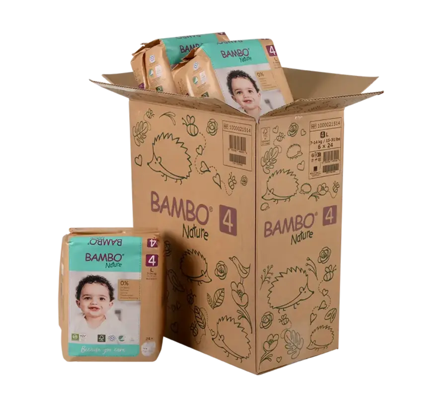 Bambo Nature luiers maat 4 L (24 stuks) 7 tot 14 kg