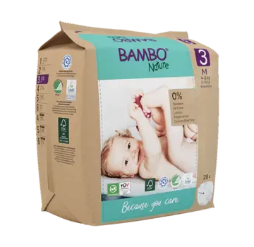 Bambo Nature luiers  Bambo Nature luiers maat 3 M (28 stuks)