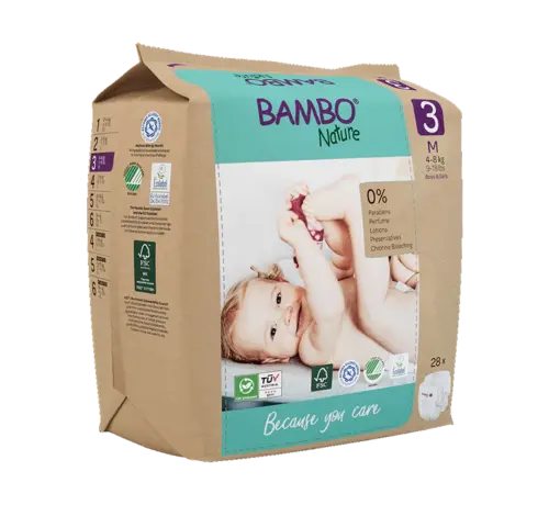 Bambo Nature luiers  Bambo Nature Luiers  3 M voor baby's van 4 tot 8 kg