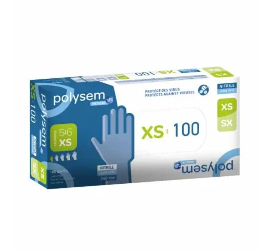 Nitril handschoenen poedervrij Polysem (100 stuks)