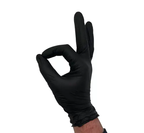 Hygostar Voordeelverpakking Zwarte Nitril Handschoenen – 1000 Stuks Power & Grip