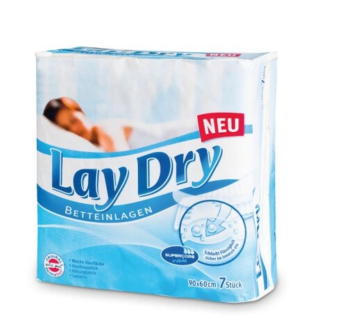 Onderleggers Bed LayDry 60 x 90 cm  (7 stuks)
