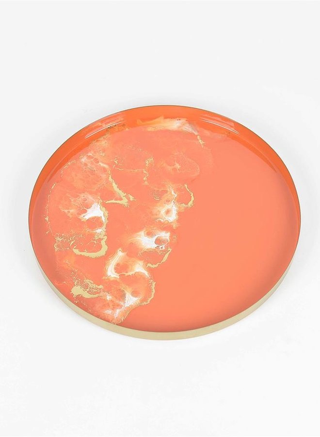 Mistura orange - rond kaarsenbord