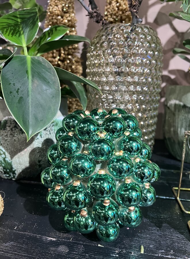 Christmasball green vase