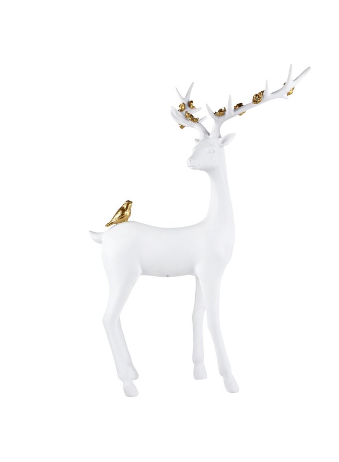 Hert 47x32 cm Wit/Goud