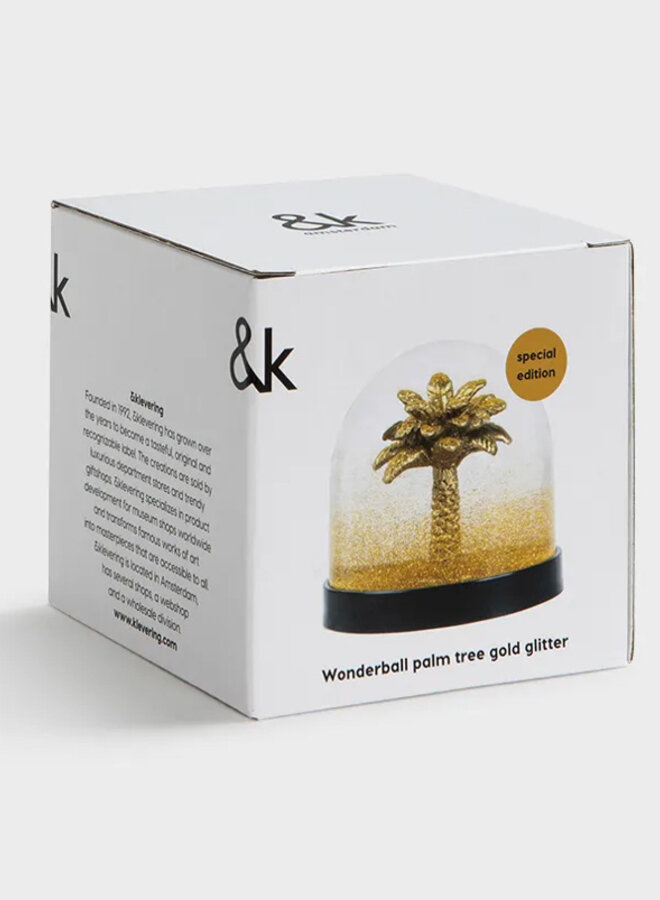 Wonderball palm tree gold  8 x Ø 8.5 cm