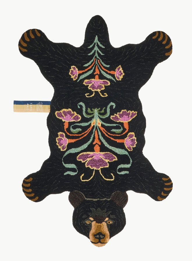 Blooming Zwarte Beer Vloerkleed Groot