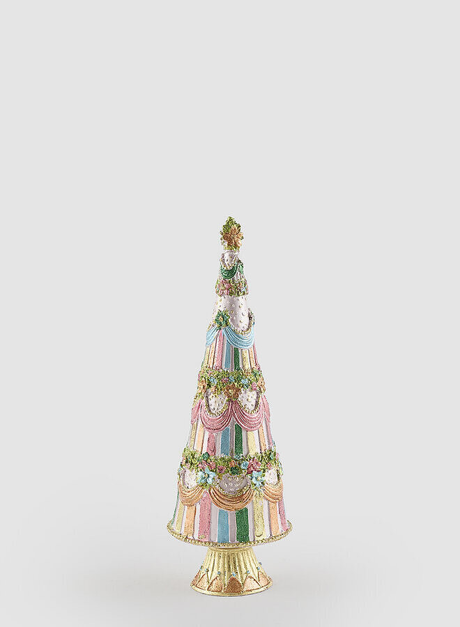Kerstboom Multicolor Pastel & Gold H.32 D.11