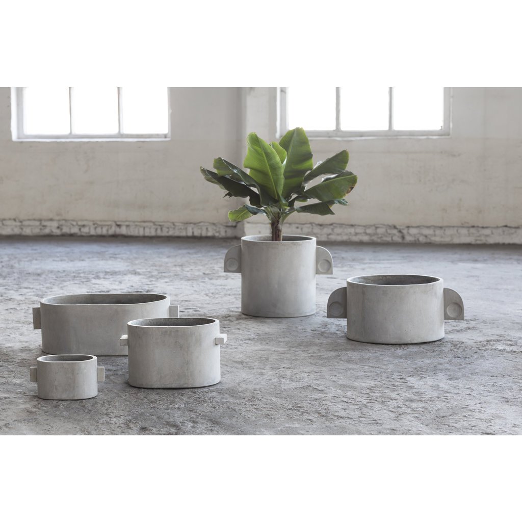 Plant Pot Concrete Oval (M)