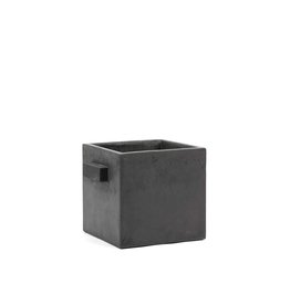 Plant Pot Concrete Square Black (M)