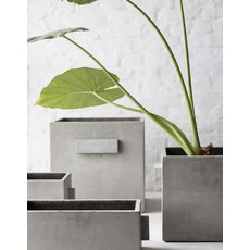 Plant Pot Concrete Square Grey (S)