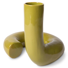 Twisted Vase Glossy Olive